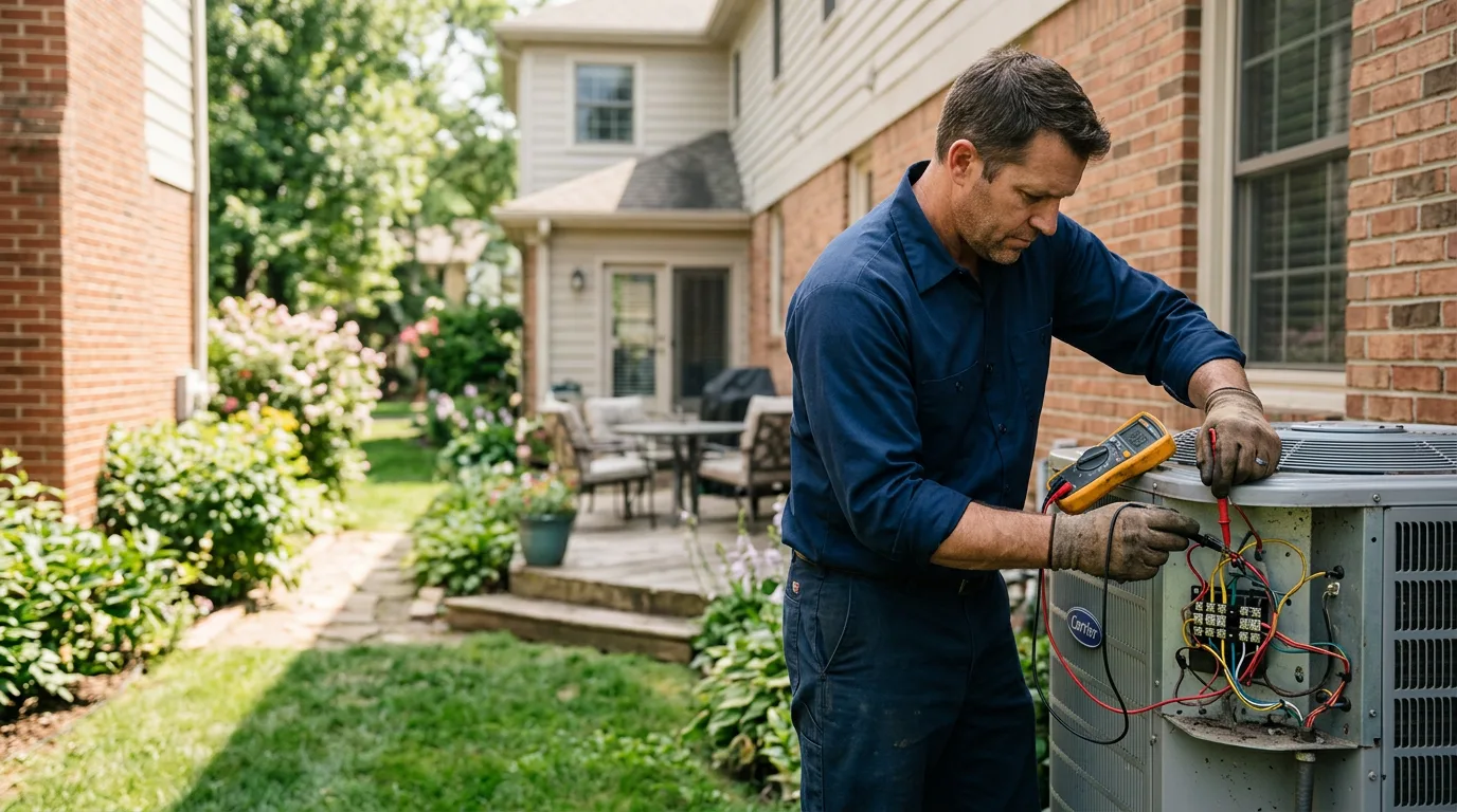 HVAC technician working near Happy, TX